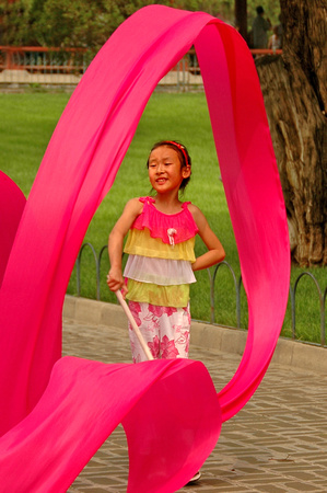 Ribbon Twirling Girl at Temple of Heaven
